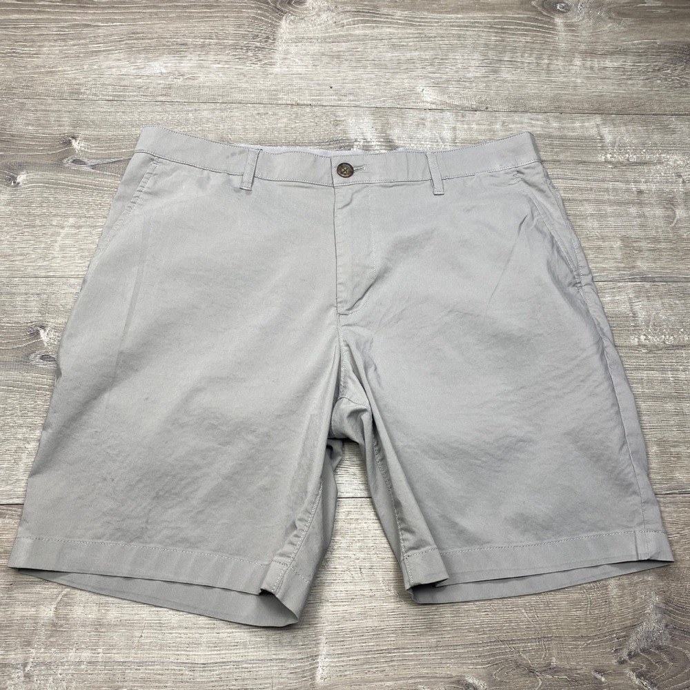 Faherty Brand All Day Shorts Mens 36 Gray Cotton Blend Casual Summer‎ Beach